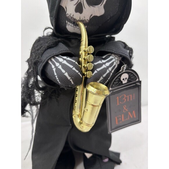 Gemmy Halloween Grim Reaper Saxophone “WHO CAN IT BE” Animated Singing Dancing - Picture 5 of 9